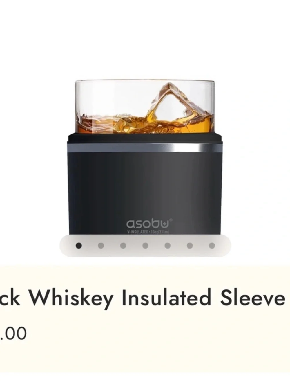 asobu On The Rocks Double-Walled Scotch Cooler - Black